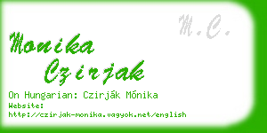 monika czirjak business card