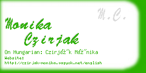 monika czirjak business card